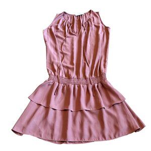 Amanda Uprichard Mauve Mini Dress Sleeveless Flowy Skirt Size Small Women's